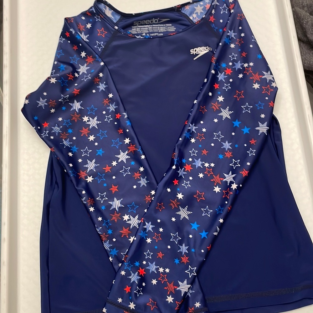 Speedo youth Large rash guard,